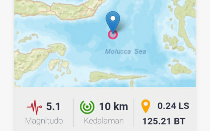 Gempa M 5,1 Sulut Akibat Deformasi Lempeng Laut Maluku