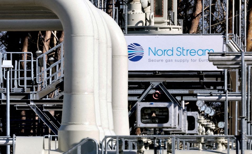 Pipa di fasilitas pendaratan pipa gas Nord Stream 1 di Lubmin, Jerman, 8 Maret 2022. Foto: Reuters/Hannibal Hanschke.