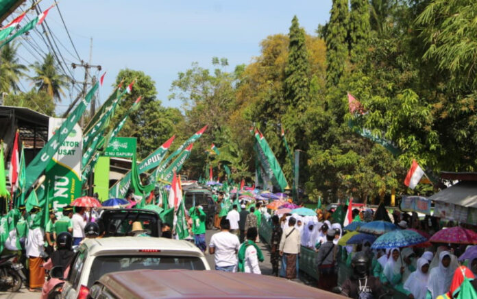 1 Abad Nahdlatul Ulama, MWC NU Gapura Gelar Kirab Nahdliyin