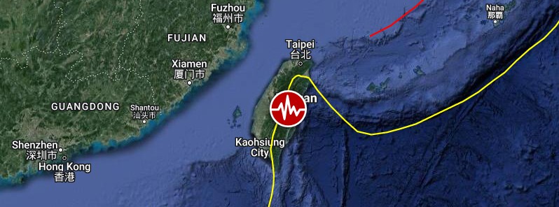 Gempa Kuat Landa Wilayah Tenggara Taiwan
