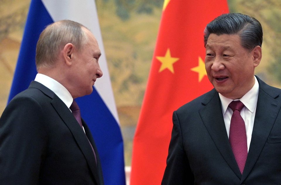 Presiden Rusia Vladimir Putin menghadiri pertemuan dengan Presiden China Xi Jinping di Beijing, China 4 Februari 2022. Foto: Sputnik.
