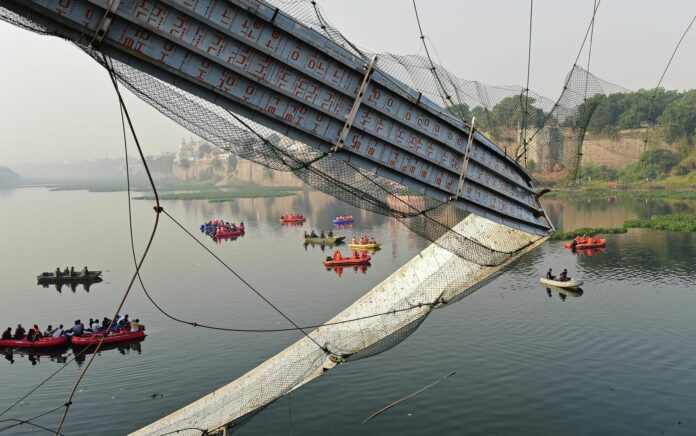 177 Orang Tewas dan 19 Lainnya Terluka dalam Insiden Runtuhnya Jembatan Kabel di Gujarat