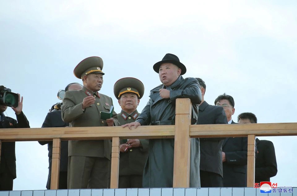 Pemimpin Korea Utara Kim Jong Un menghadiri upacara pembukaan Pertanian Rumah Kaca Ryonpho pada 11 Oktober 2022. Foto: KCNA.