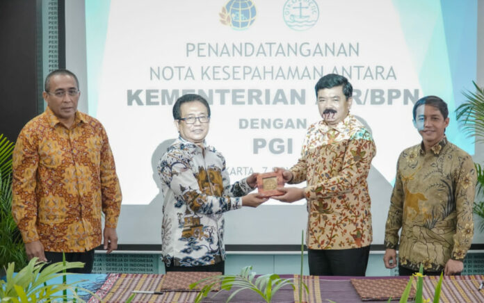 Atasi Sengketa Tanah, PGI Tandatangani MoU dengan Kementerian ATR/BPN