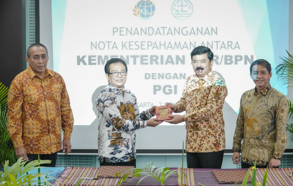 Atasi Sengketa Tanah, PGI Tandatangani MoU dengan Kementerian ATR/BPN