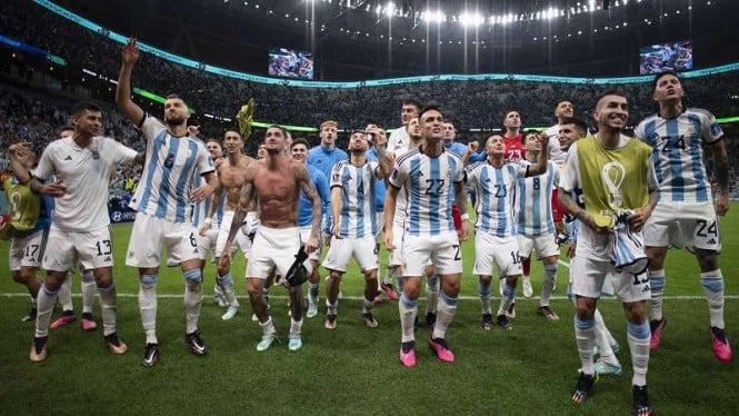 Lionel Messi bersama Timnas Argentina (istimewa)