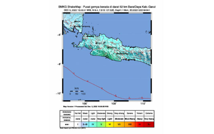 Gempa M6.4 Guncang Garut Jawa Barat