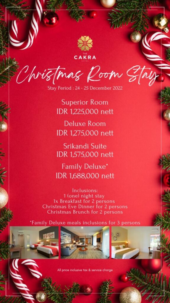 Rayakan Natal dan Tahun Baru, The Cakra Hotel Hadirkan Nuansa Tropikal