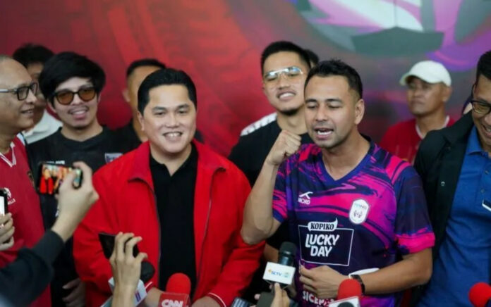 Raffi Ahmad Optimis Erick Thohir Bawa Perubahan Bagi Sepak Bola Indonesia