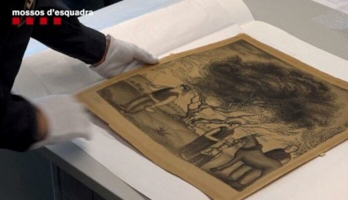 Polisi Spanyol Temukan Lukisan Berusia 100 Tahun Karya Salvador Dali