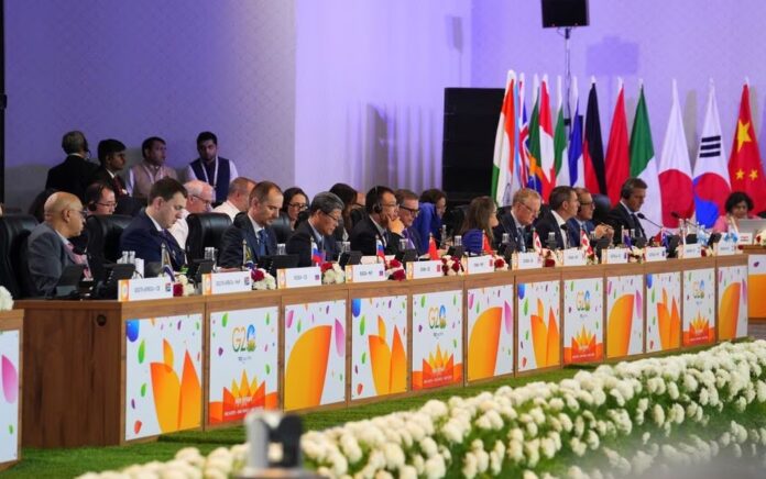 Foto: Pertemuan G20 di India pada Jumat 24 Februari 2023. Foto: Reuters.