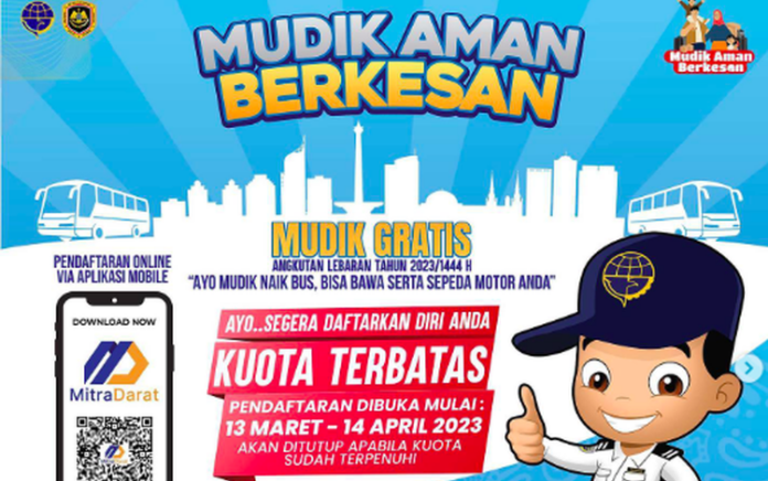 Cara Lengkap Daftar Mudik Gratis Kemenhub 2023