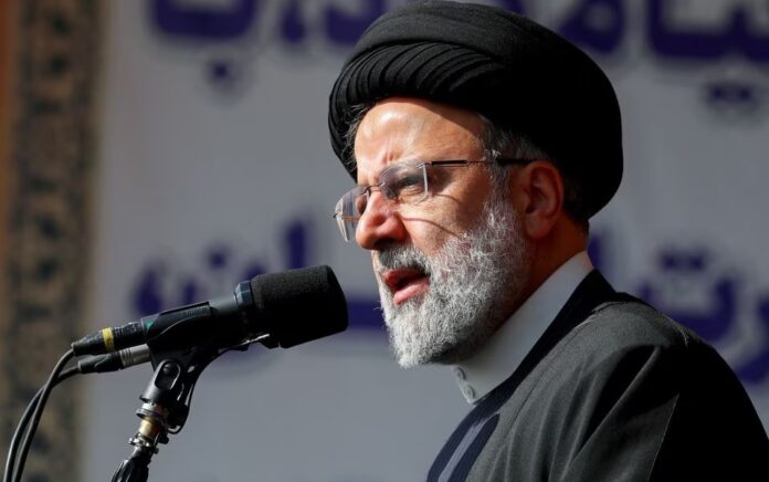 Presiden Iran Ebrahim Raisi berbicara pada peringatan 44 tahun Revolusi Islam di Teheran, Iran, 11 Februari 2023. Foto: Website Presiden/WANA/HO/Reuters.