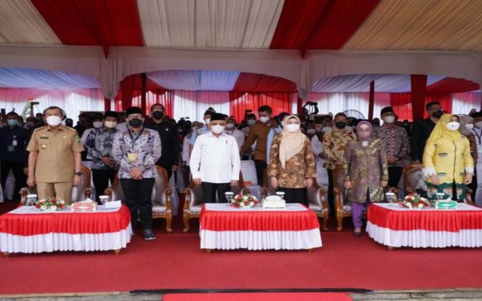 Wakil Presiden (Wapres) Ma'ruf Amin saat menghadiri acara Hari Desa Asri Nusantara 2023, di Riau