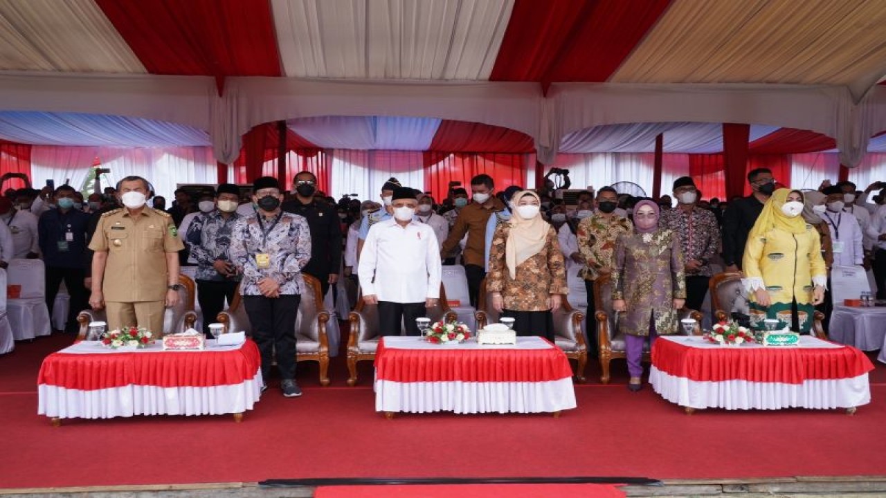Wakil Presiden (Wapres) Ma'ruf Amin saat menghadiri acara Hari Desa Asri Nusantara 2023, di Riau