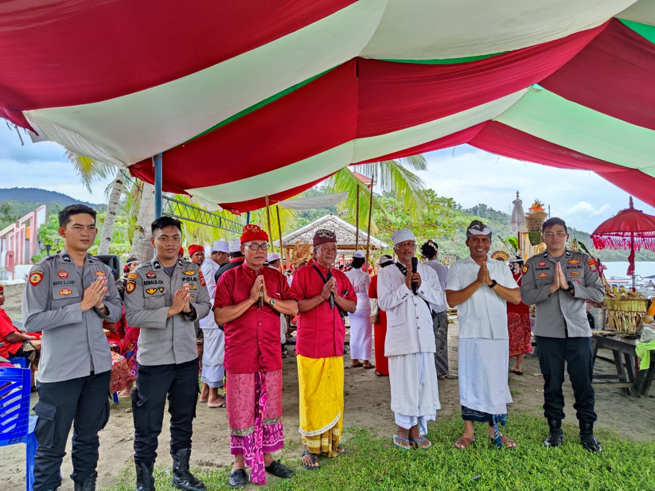 Polres Bolsel Lakukan Pengamanan pada Upacara Keagamaan Umat Hindu