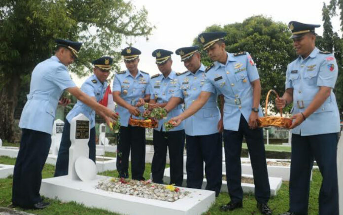 Sambut HUT KE-77, TNI AU Wilayah Medan Laksanakan Tradisi Kejuangan