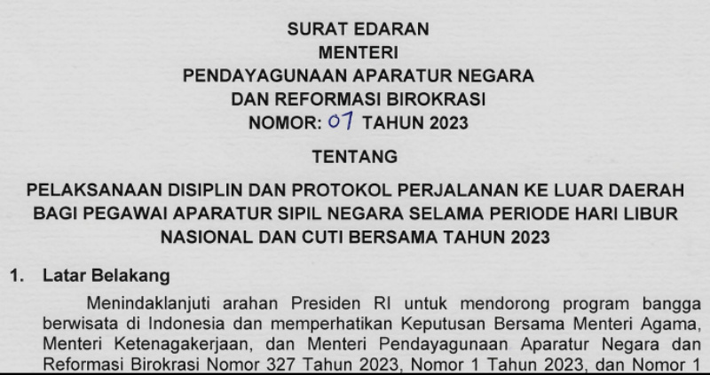 Pemerintah Larang ASN Pakai Mobil Dinas untuk Mudik dan Terima Parsel Lebaran