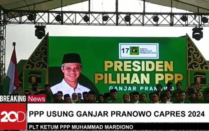 PPP Resmi Usung Ganjar Pranowo sebagai Bakal Calon Presiden pada Pilpres 2024