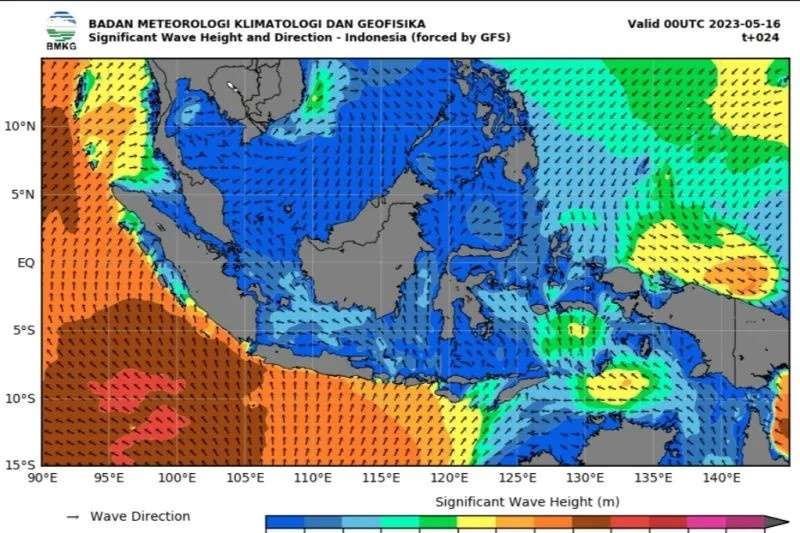 Gelombang Tinggi Berpotensi Terjadi di Perairan Indonesia