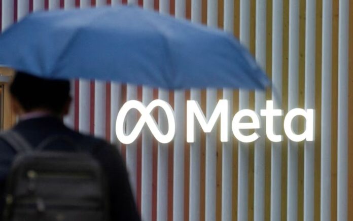 Logo Platform Meta terlihat di Davos, Swiss, 22 Mei 2022. Gambar diambil 22 Mei 2022. Foto: Reuters/Arnd Wiegmann/File Foto.
