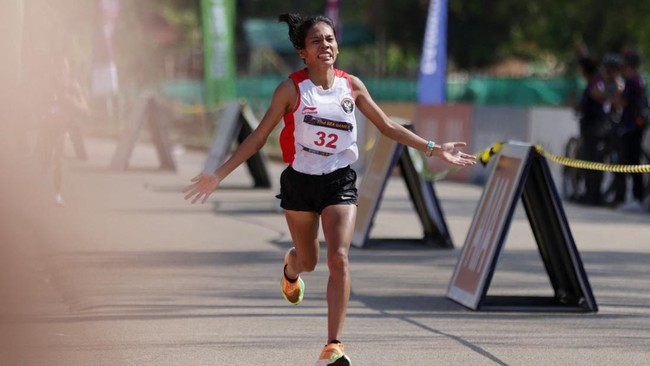 Rashif Amila Yaqin sumbangkan medali emas untuk Indonesia di SEA Games 2023 dalam cabor lari marathon (istimewa)