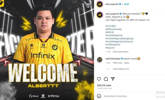 Ini Jawaban Alberttt Usai Keluar dari RRQ dan Gabung ONIC Esports