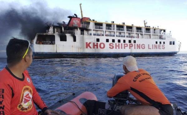 Kapal Feri Filipina dengan 120 Penumpang Terbakar