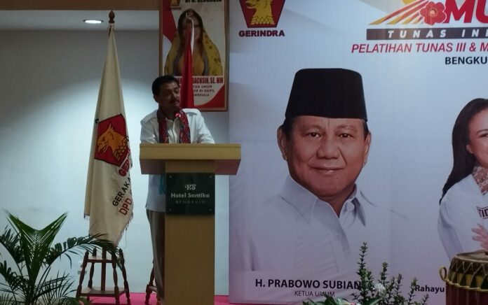 Amankan Pemilu 2024, DPD Gerindra Surati DPP untuk Loloskan Salah Satu Calon Komisioner Bawaslu Bengkulu