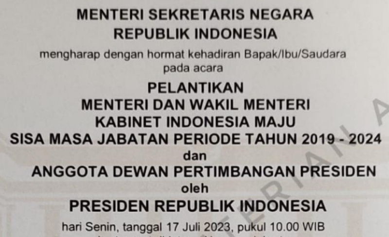 Presiden Jokowi Akan Lantik Menkominfo Besok
