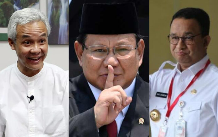 Survei: Prabowo Unggul Lawan Ganjar dan Anies di Empat Simulasi Capres 2024