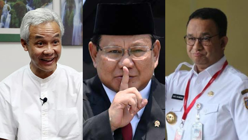 Survei: Prabowo Unggul Lawan Ganjar dan Anies di Empat Simulasi Capres 2024