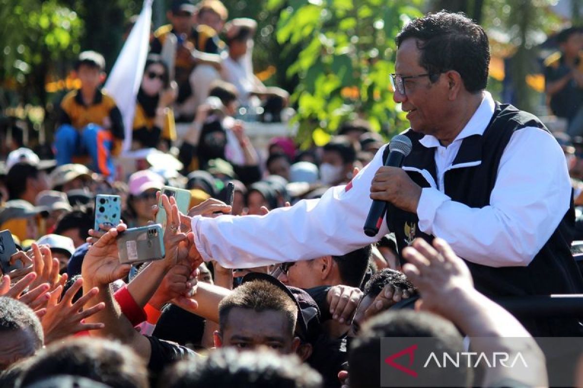 Mahfud MD sedang berkampanye di Sabang (Foto: Antara)