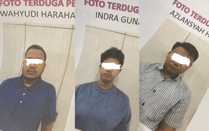 Komisioner Bawaslu Medan berinisial AH (32) bersama dua orang warga sipil lainnya berinisial FH (29) dan IG (25) menjadi terduga tersangka OTT. (Foto: Klik Sumut)