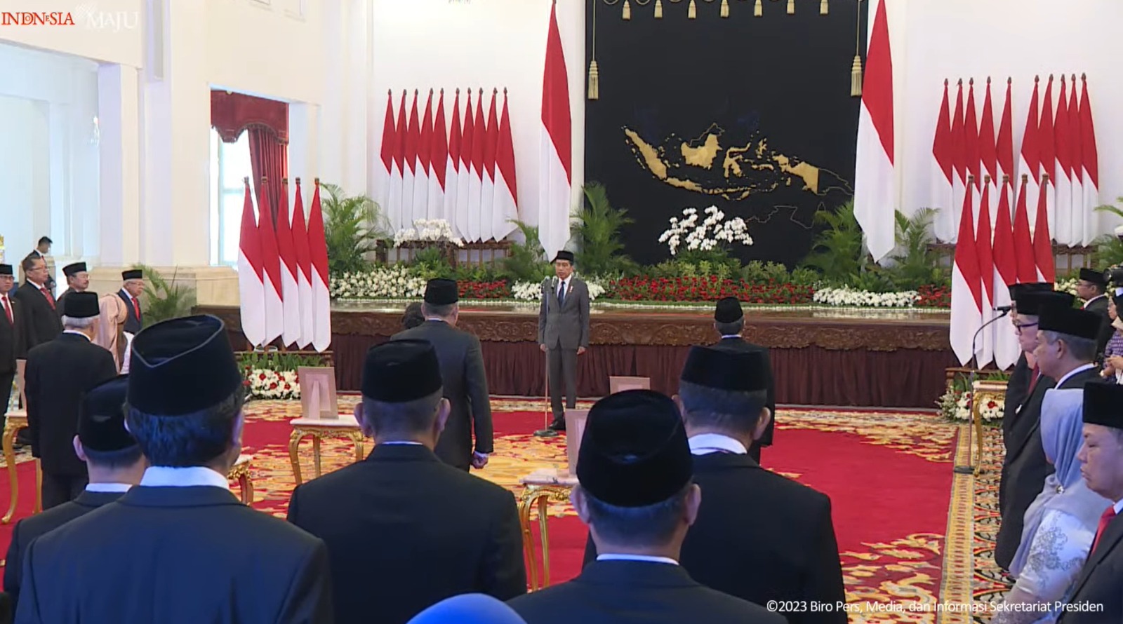 Penganugerahan Pahlawan Nasional pada 10 November 2023 oleh Presiden Joko Widodo (Foto: Tangkapan Layar)