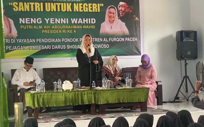 Yenny Wahid di acara silaturahmi di Pondok Pesantren Al-Furqon Paceh Bondowoso