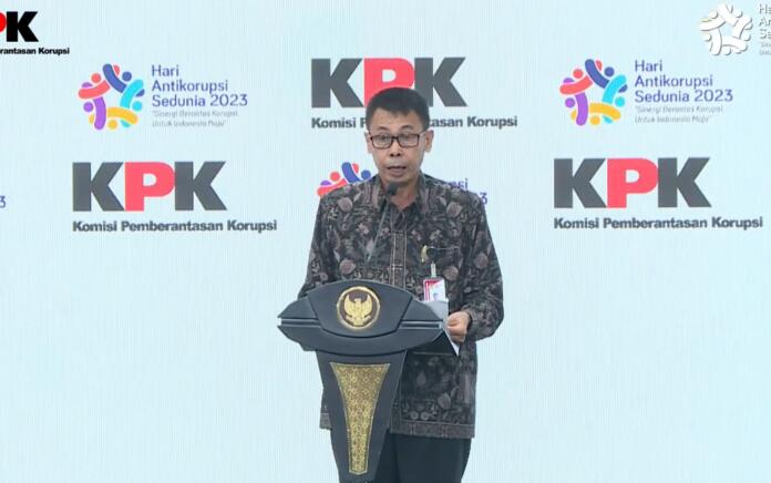 Ketua sementara Komisi Pemberantasan Korupsi (KPK), Nawawi Pomolango pada acara Hari Antikorupsi Sedunia (Hakordia) 2023 di Istora Senayan