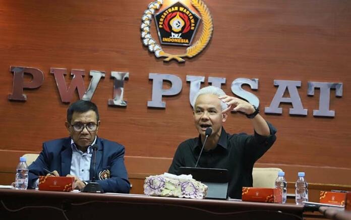 PWI, Ganjar Pranowo, Krisis Media, Media Onlinen (Foto: iNews)