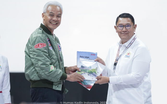 Ganjar Pranowo saat berbicara di acara Kadin (Foto: Humas Kadin)