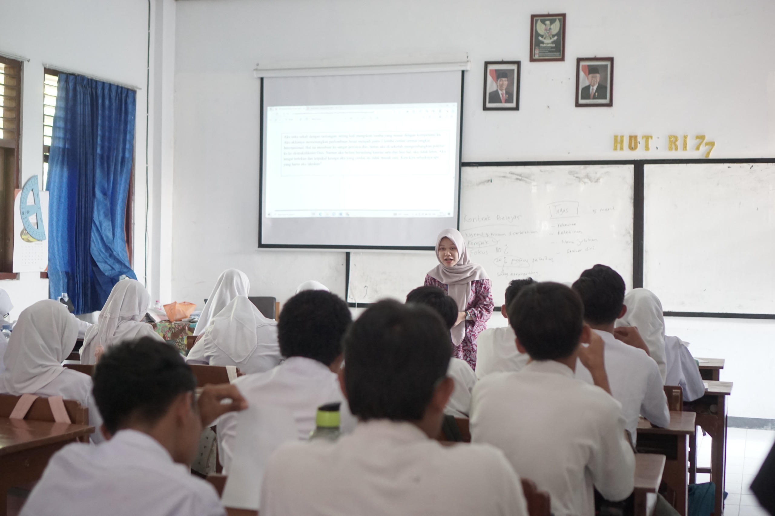 Sitausi belajar mengajar di kelas Sekolah Damai SMAN 11 Semarang (Foto: Dok. Wahid Foundation)