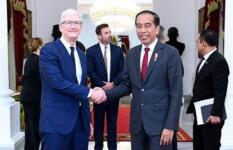 CEO Apple, Tim Cook saat bertemu Jokowi (Foto: Setpres)