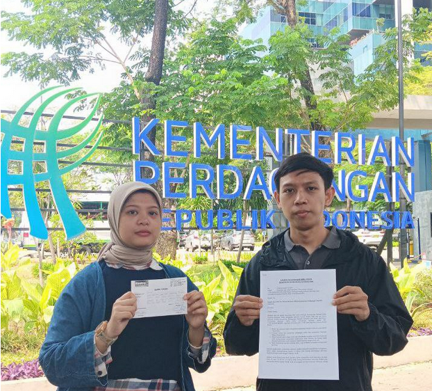 Koalisi Masyarakat Sipil telah mengirimkan surat permohonan informasi publik kepada Kementerian Perdagangan Republik Indonesia melalui Pusat Data dan Sistem Informasi (PDSI) (Foto: KontraS)