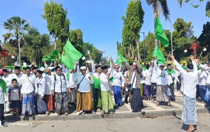 Ribuan Alumni Annuqayah dan Muhibbin Mas Kiai, Antar Paslon Final Menuju KPU Sumenep