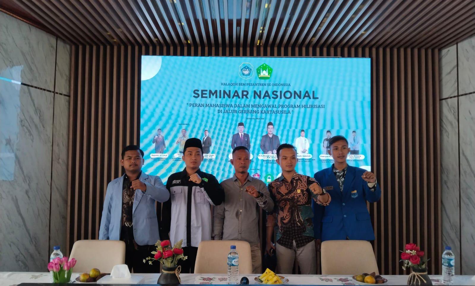 Halaqah BEM Pesantren Se- Indonesia gelar seminar nasional Hilirisasi industri jalur Gerbang Kartosusila