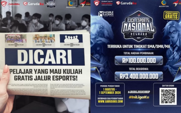 Liga Esports Nasional Pelajar 2024 Kembali Hadir dengan Hadiah Beasiswa hingga Rp 3,4 Miliar