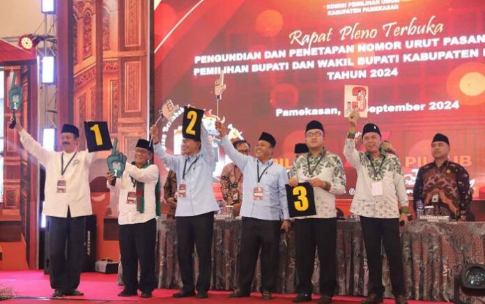 KPU Tetapkan Nomor Urut Paslon Pilkada Pamekasan 2024