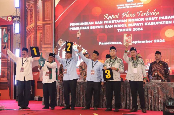 KPU Tetapkan Nomor Urut Paslon Pilkada Pamekasan 2024