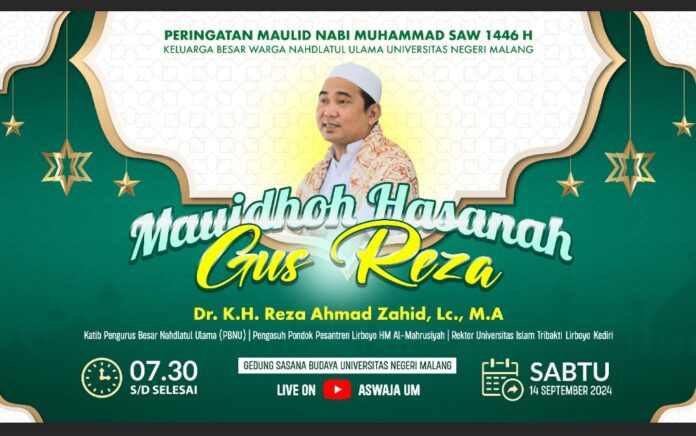 Warga NU UM Akan Gelar Peringatan Maulid Nabi Bersama Gus Reza