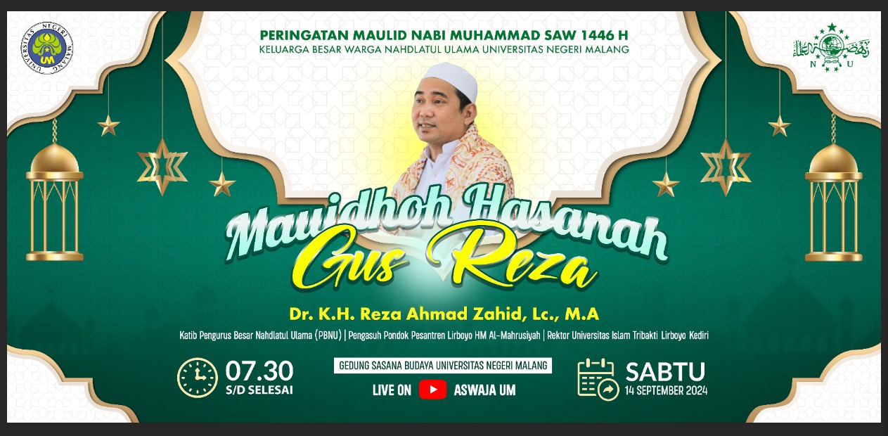 Warga NU UM Akan Gelar Peringatan Maulid Nabi Bersama Gus Reza