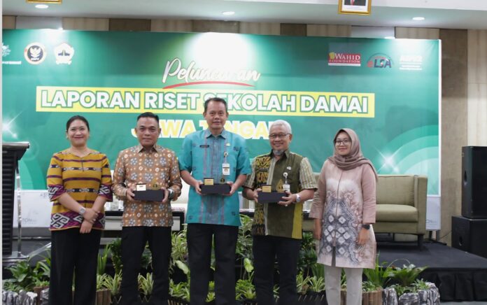 Peluncuran Laporan Riset Sekolah Damai di Jawa Tengah oleh Wahid Foundation pada Selasa (29/10/2024).